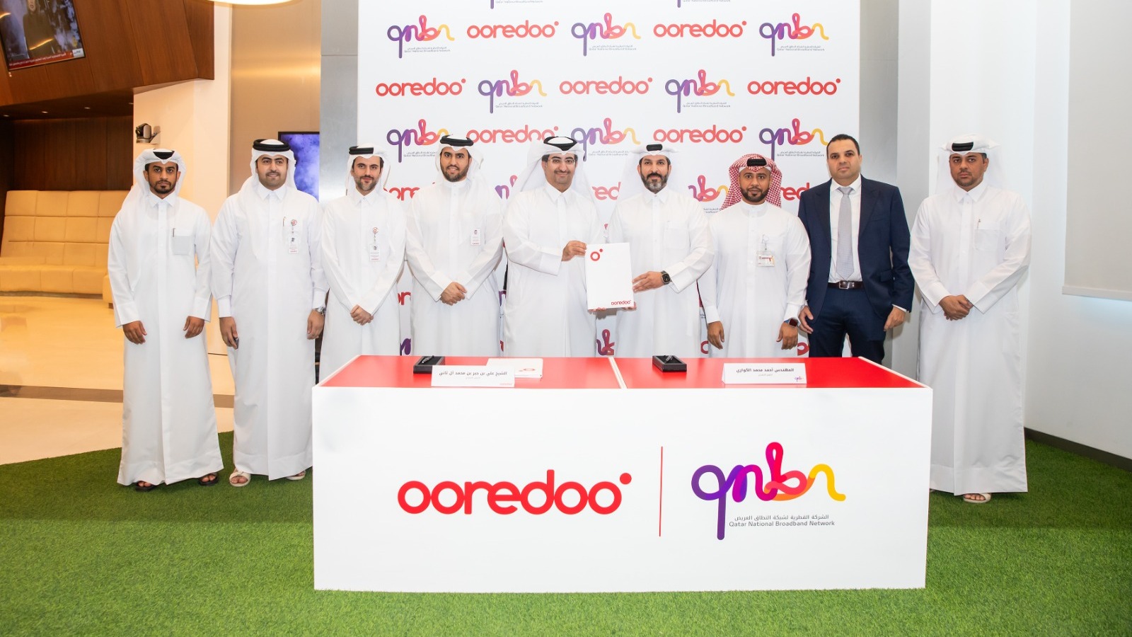 Press release from Qatar National Broad Network and Ooredoo