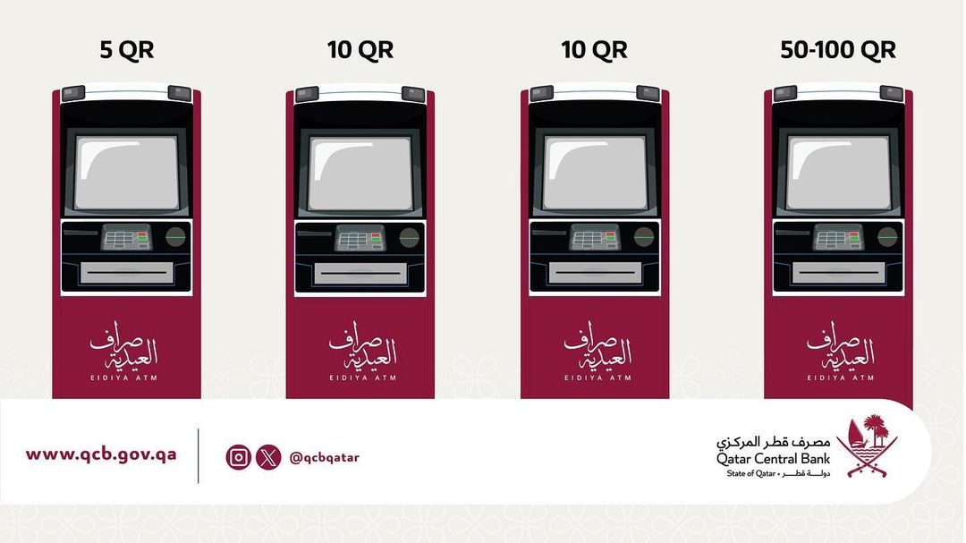Qatar Central Bank announces Eidiya ATM service availability starting 27 March 2024