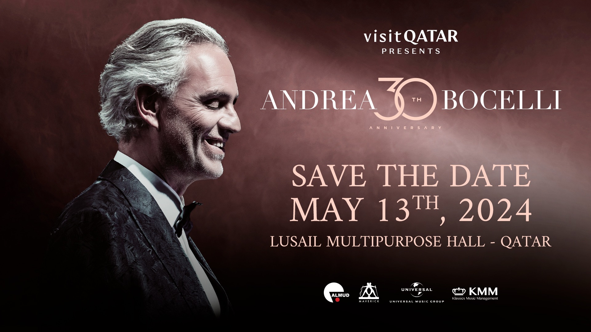 Italian music icon Andrea Bocelli to perform in Qatar in May