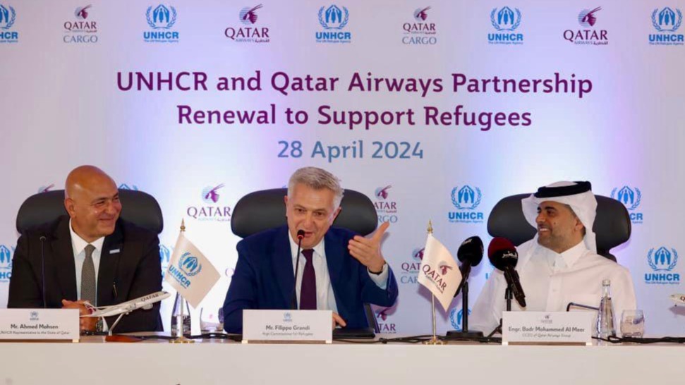 Qatar Airways Renews Partnership with UNHCR to Support Communities in Need